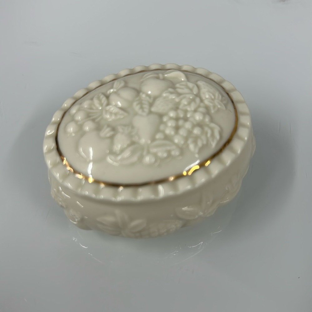 Vintage Lenox fruit trinket box
